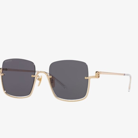 NEW GUCCI SUNGLASSES GUCCI GG1279S 001 GOLD/GREY EYEWEAR - Picture 1 of 4